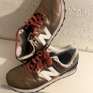 Metallic GOLD new balance shoes
